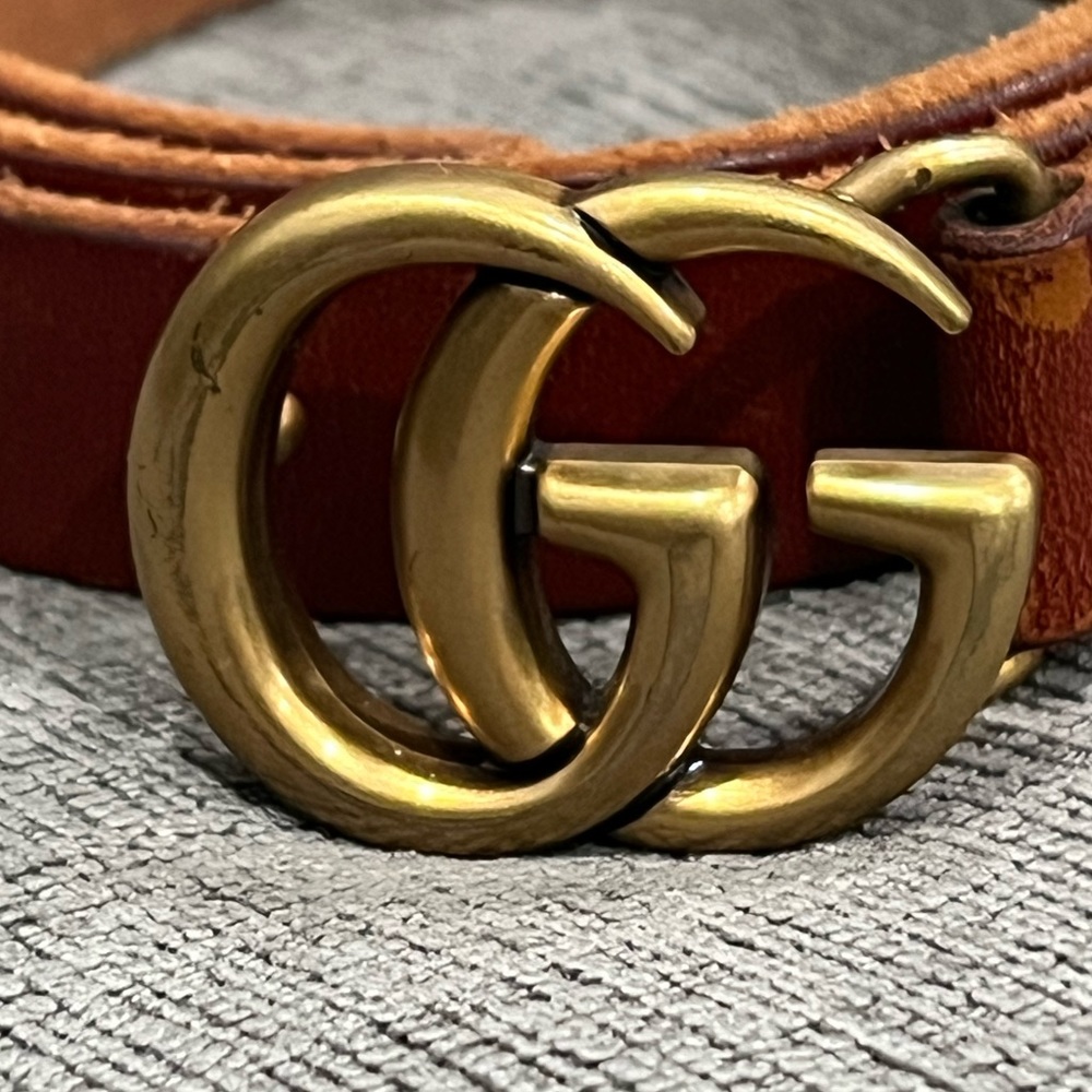 Gucci Skinny Leather Belt - Picture 7 of 8